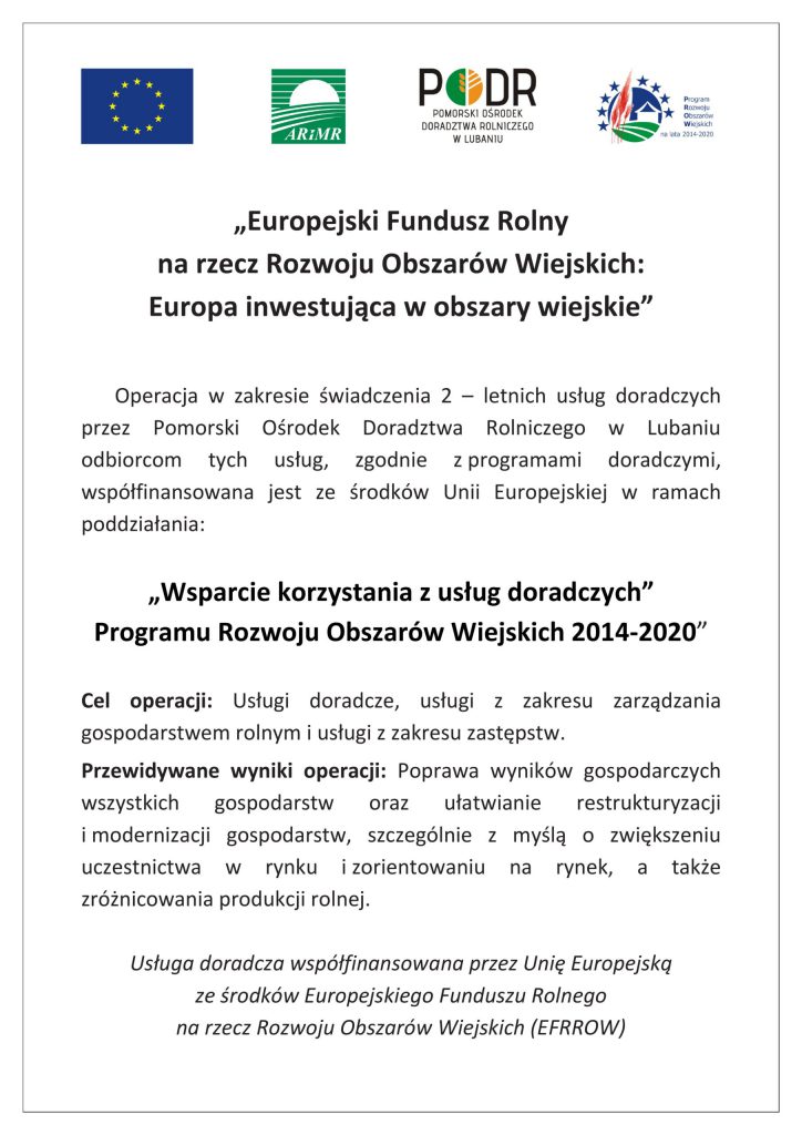 Plakat informacyjny na temat realizacji projektu