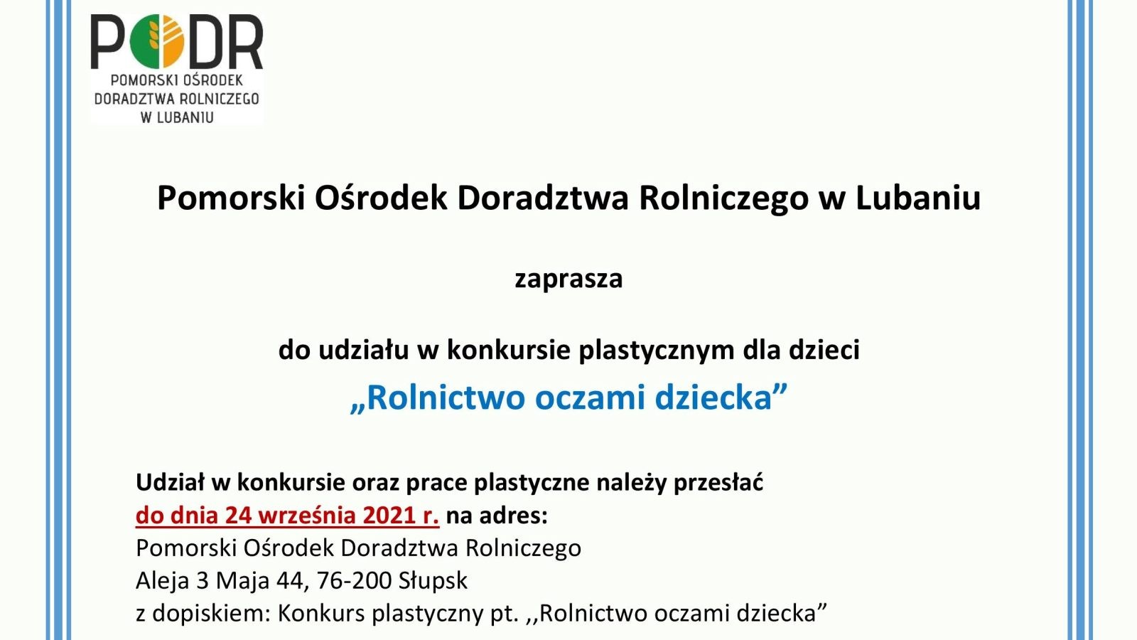 Konkurs plastyczny - Rolnictwo oczami dziecka - miniatura
