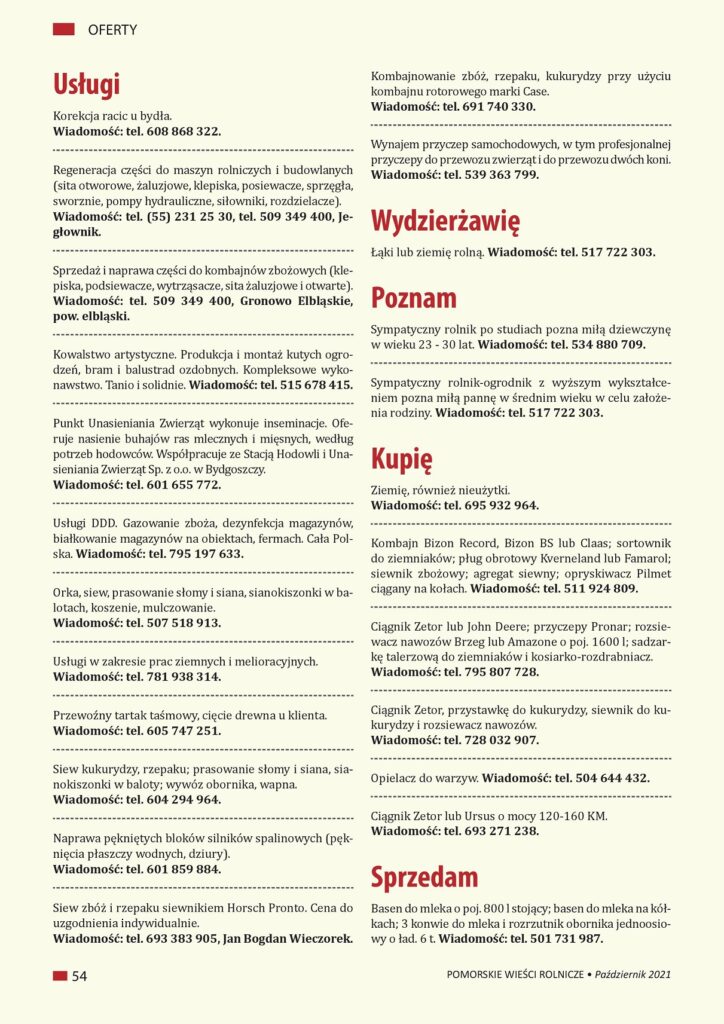 Oferty październik 1