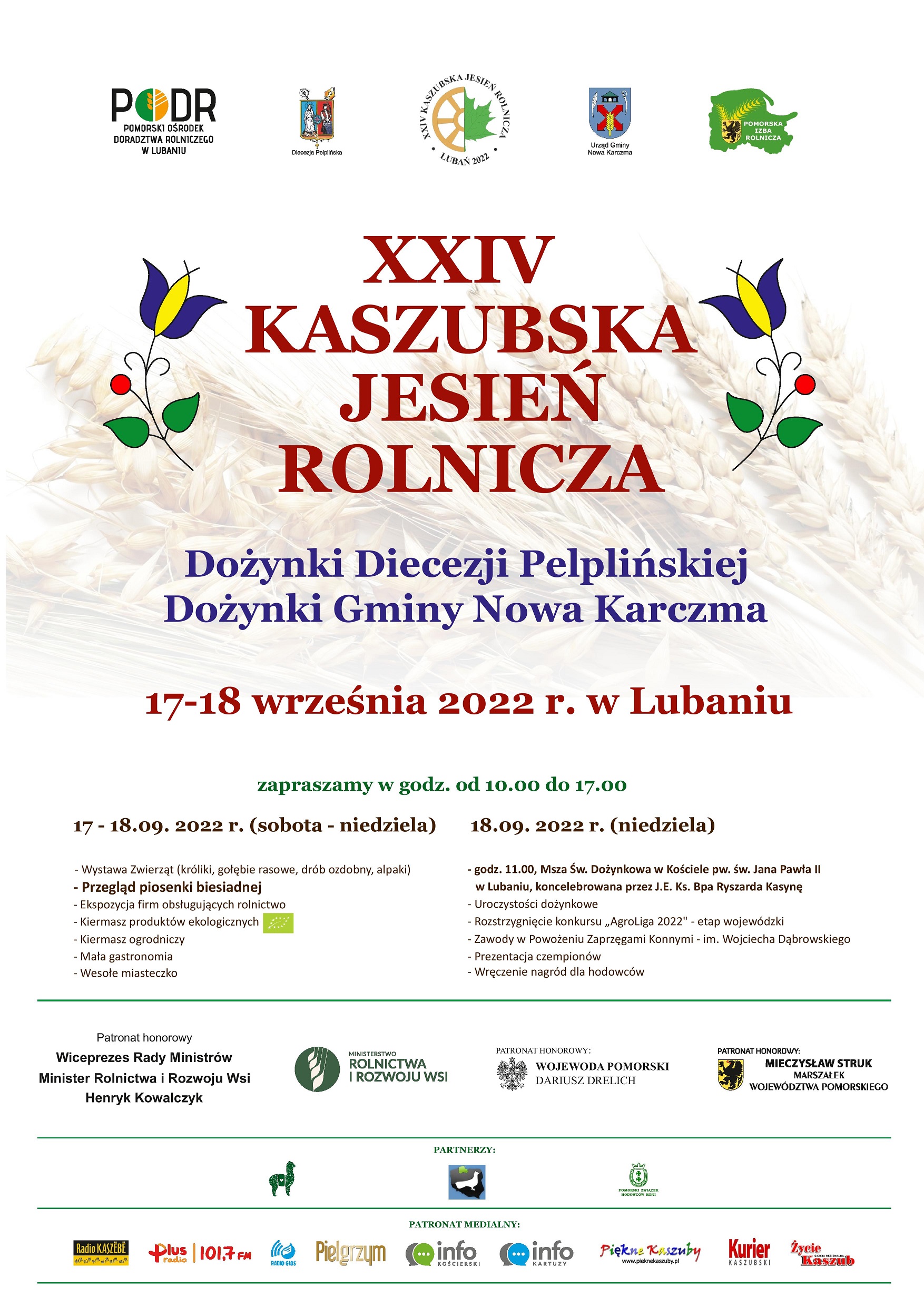 XXIV Kaszubska Jesień Rolnicza, Dożynki - plakat