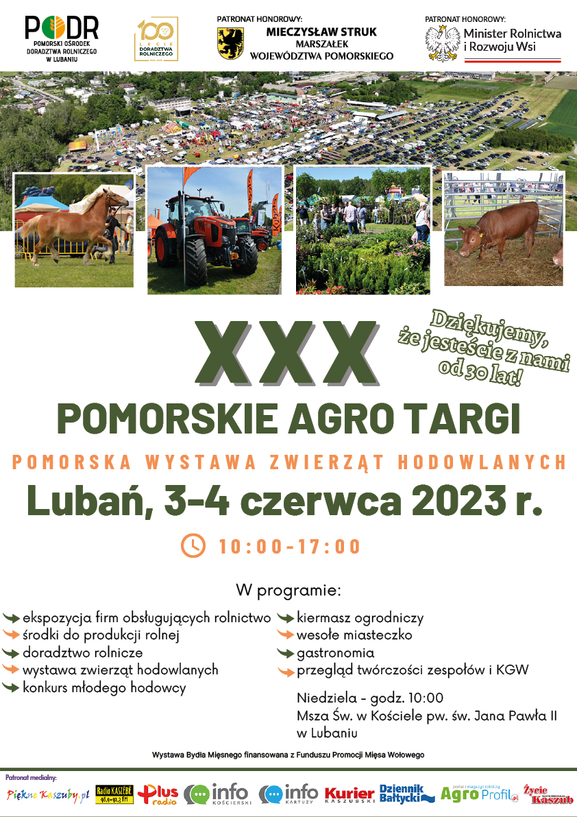 plakat XXX Agro Targi w Lubaniu
