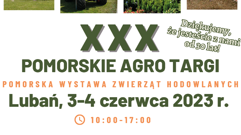 plakat XXX Agro Targi w Lubaniu