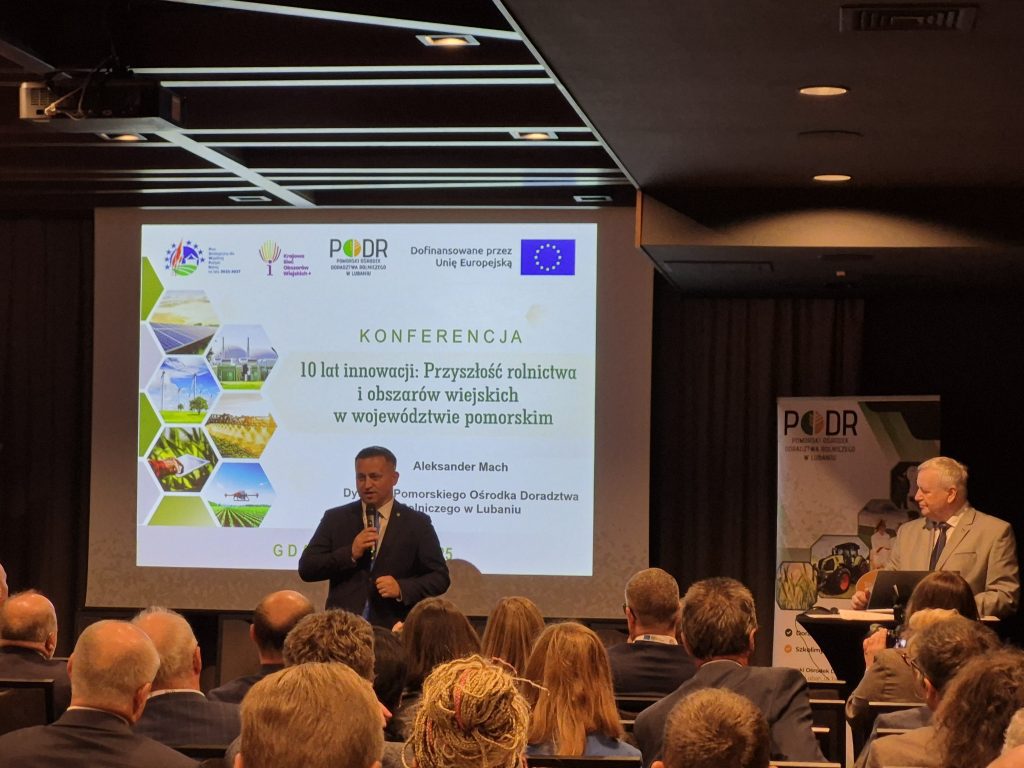Marcin Oszańca, Dyrektor Centrum Doradztwa ROlniczego w Brwinowie, podczas przemówienia