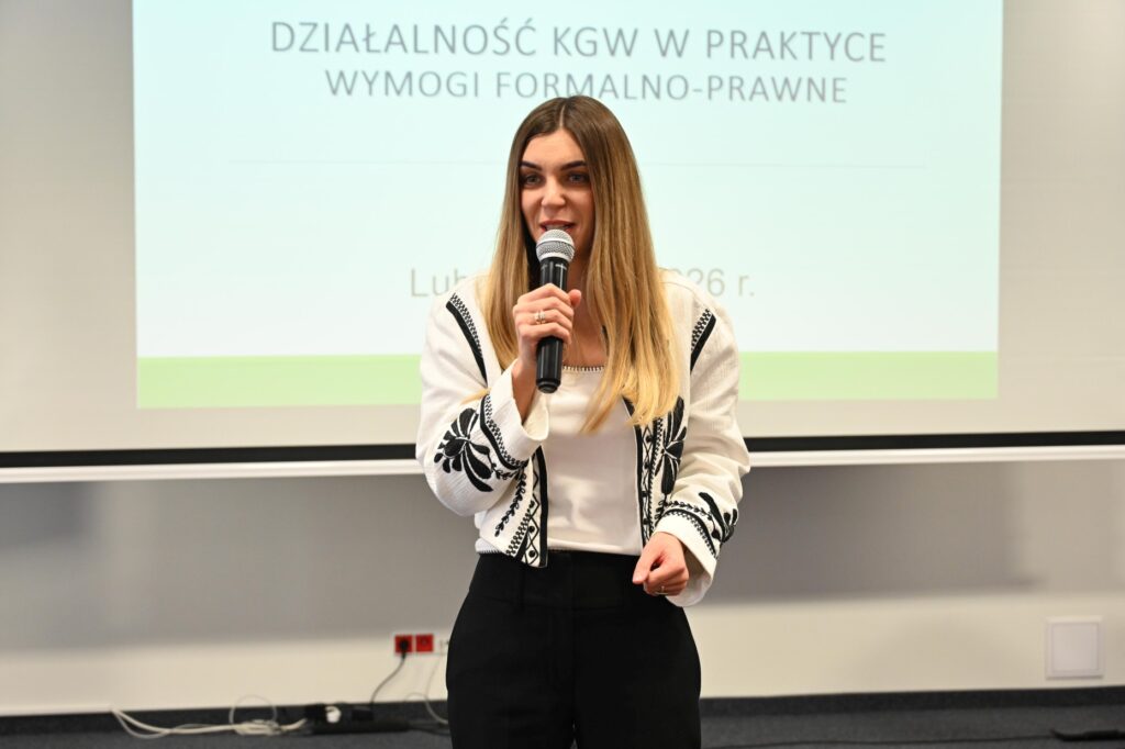 Otwarcie konferencji przez Karolinę Wróbel z-ce Dyrektora PODR w Lubaniu
