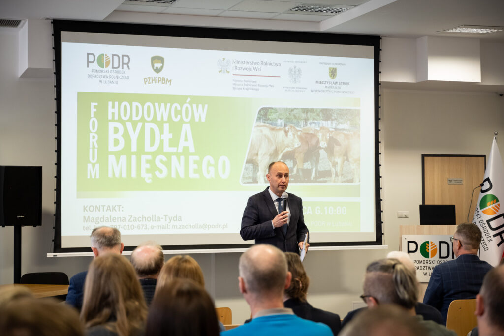 Aleksander Mach – Dyrektor PODR w Lubaniu podczas otwarcia Forum Hodowców Bydła Mięsnego