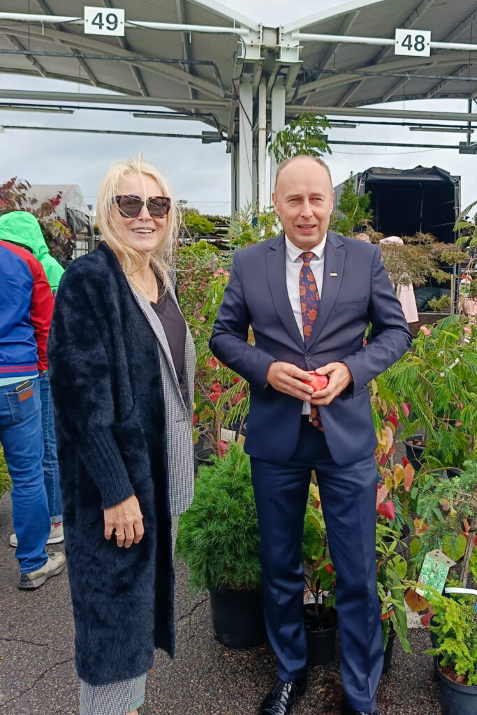 Aleksander Mach dyrektor PODR w Lubaniu z Marzeną Słomka prezes RENK
