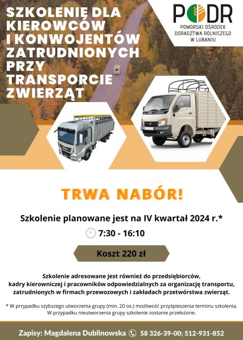 plakat transport zwierząt